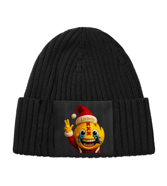 Black Cryme Santa Beanie